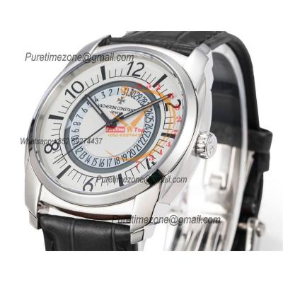 Quai De L'ile 4500S A5100 Automatic Mens Watch Best Edition GRF White Dial Black Leather Strap CHS