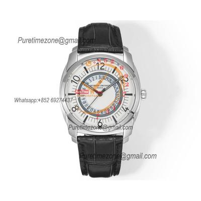 Quai De L'ile 4500S A5100 Automatic Mens Watch Best Edition GRF White Dial Black Leather Strap CHS