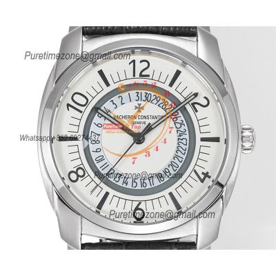 Quai De L'ile 4500S A5100 Automatic Mens Watch Best Edition GRF White Dial Black Leather Strap CHS