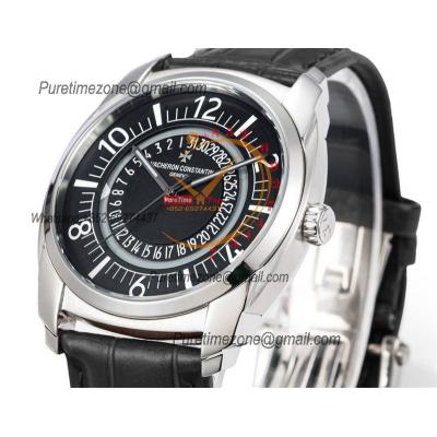 Quai De L'ile 4500S A5100 Automatic Mens Watch Best Edition GRF Black Dial Black Leather Strap CHS