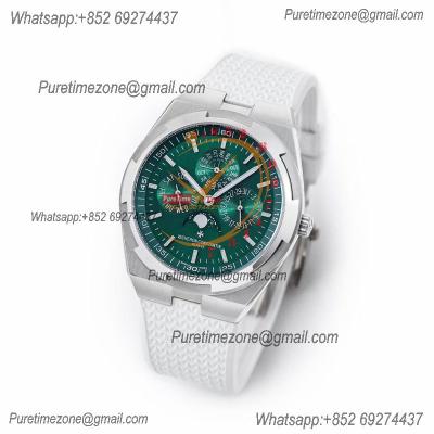 Overseas Perpetual Calendar Moonphase  43200V A1120 Automatic Mens Watch Best Edition TWF SS Green Dial Rubber CHS