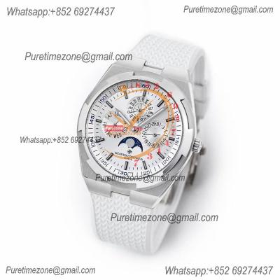 Overseas Perpetual Calendar Moonphase  43200V A1120 Automatic Mens Watch Best Edition TWF SS Silver Dial Rubber CHS