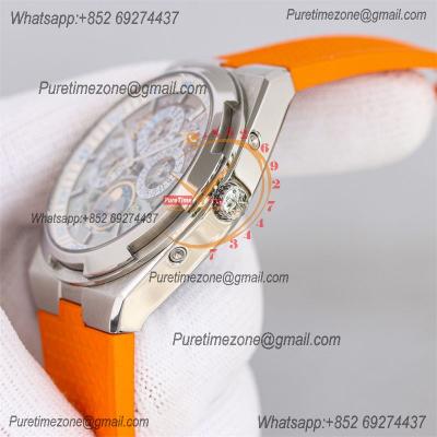 Overseas Perpetual Calendar Moonphase 4300V A1120 Automatic Mens Watch Best Edition TWF SS Skeleton Dial Orange Rubber