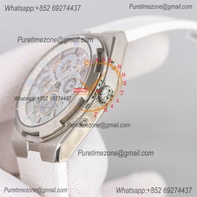 Overseas Perpetual Calendar Moonphase 4300V A1120 Automatic Mens Watch Best Edition TWF SS Skeleton Dial White Rubber