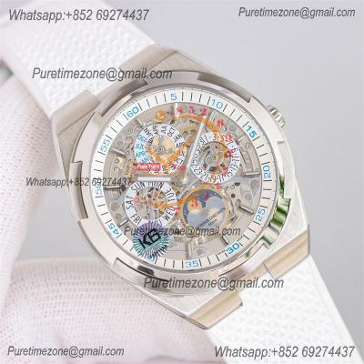 Overseas Perpetual Calendar Moonphase 4300V A1120 Automatic Mens Watch Best Edition TWF SS Skeleton Dial White Rubber