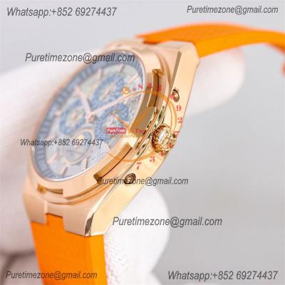 Overseas Perpetual Calendar Moonphase 4300V A1120 Automatic Mens Watch Best Edition TWF RG Skeleton Dial Orange Rubber