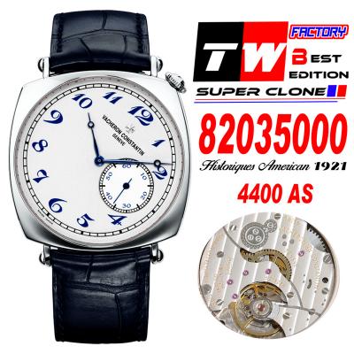 Historiques American 1921 82035 A4400 Automatic Mens Watch Best Edition TWF 40 SS Silver Dial Blue Leather Strap CHS