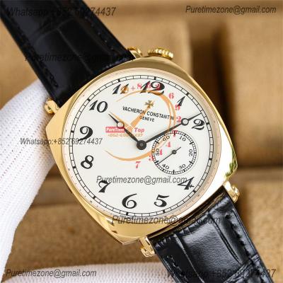 Historiques American 1921 82035 A4400 Automatic Mens Watch Best Edition TWF 40 YG Silver Dial Brown Leather Strap CHS