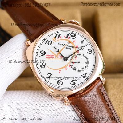 Historiques American 1921 82035 A4400 Automatic Mens Watch Best Edition TWF 40 RG Silver Dial Brown Leather Strap CHS