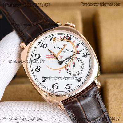 Historiques American 1921 82035 A4400 Automatic Mens Watch Best Edition TWF 40 RG Silver Dial Brown Leather Strap CHS