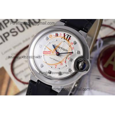 Ballon Bleu W4BB0009 SEIKO NH05A Automatic Womens Watch Best Edition AF 33mm SS White Dial Leather Strap Ladies