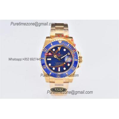 Submariner 116618 VR31355 Automatic Mens Watch Best Edition Clean YG Ceramic Bezel Blue Dial 904L SS Bracelet