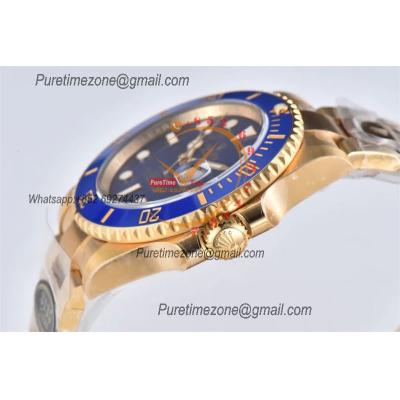 Submariner 116618 VR31355 Automatic Mens Watch Best Edition Clean YG Ceramic Bezel Blue Dial 904L SS Bracelet