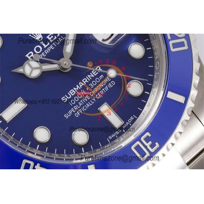 Submariner 116618LB VR3135 Automatic Mens Watch Best Edition Clean Ceramics Bezel Blue Dial 904L SS Bracelet