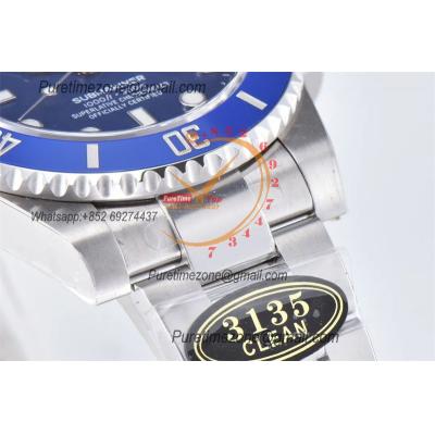 Submariner 116619 VR3135 Automatic Mens Watch Best Edition Clean Ceramics Bezel Blue Dial 904L SS Bracelet