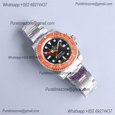 Submariner 116610LN VR3135 Automatic Mens Watch Best Edition Clean Orange Fiber Bezel Black Dial 904L SS Bracelet CHS