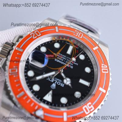 Submariner 116610LN VR3135 Automatic Mens Watch Best Edition Clean Orange Fiber Bezel Black Dial 904L SS Bracelet CHS