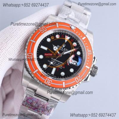 Submariner 116610LN VR3135 Automatic Mens Watch Best Edition Clean Orange Fiber Bezel Black Dial 904L SS Bracelet CHS