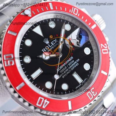 Submariner 116610LN VR3135 Automatic Mens Watch Best Edition Clean Red Fiber Bezel Black Dial 904L SS Bracelet CHS