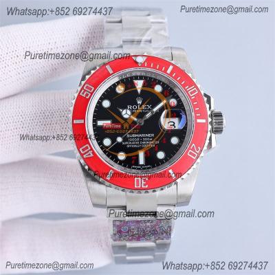 Submariner 116610LN VR3135 Automatic Mens Watch Best Edition Clean Red Fiber Bezel Black Dial 904L SS Bracelet CHS