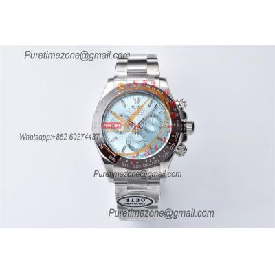 Daytona 116506 SA4130 Automatic Chronograph Mens Watch Best Edition CLEAN V3 ICE Blue Diamonds Dial 904L SS Bracelet CHS