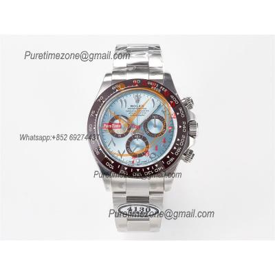 Daytona 116506 SA4130 Automatic Chronograph Mens Watch Best Edition V3 CLEAN ICE Blue Arabia Dial 904L SS Bracelet CHS