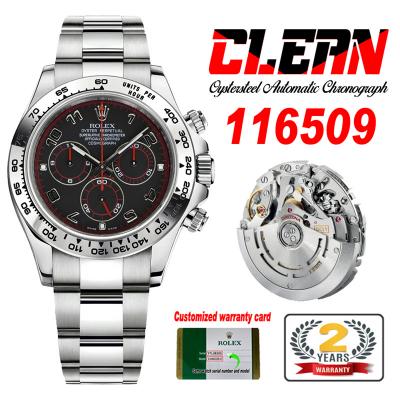 Daytona 116509 SA4130 Automatic Chronograph Mens Watch Best Edition CLEAN  V3 Black Dial 904L Steel Bracelet CHS