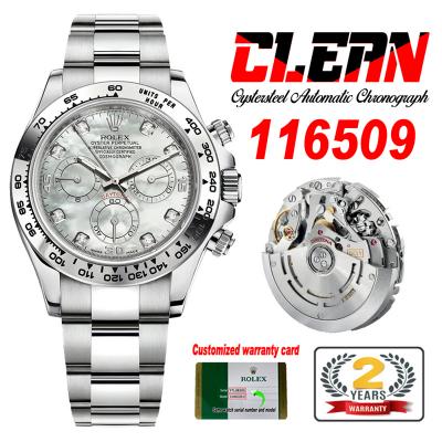 Daytona 116509 SA4130 Automatic Chronograph Mens Watch Best Edition CLEAN V3 MOP Dial 904L Steel Bracelet CHS