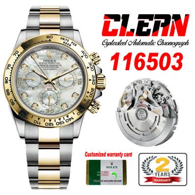 Daytona 116503 SA4130 Automatic Chronograph Mens Watch Best Edition CLEAN  V3 YG MOP Dial 904L SS Bracelet CHS