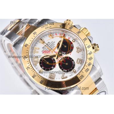 Daytona 116503 SA4130 Automatic Chronograph Mens Watch Best Edition CLEAN  V3 YG White Black Dial 904L SS Bracelet CHS