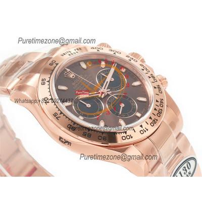 Daytona 116505 SA4130 Automatic Chronograph Mens Watch Best Edition CLEAN V3 RG Brown Dial 904L Steel Bracelet CHS