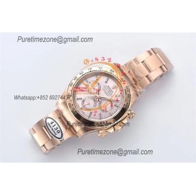 Daytona 116505 SA4130 Automatic Chronograph Mens Watch Best Edition CLEAN  V3 RG Champagne Diamonds Dial 904L SS Bracele