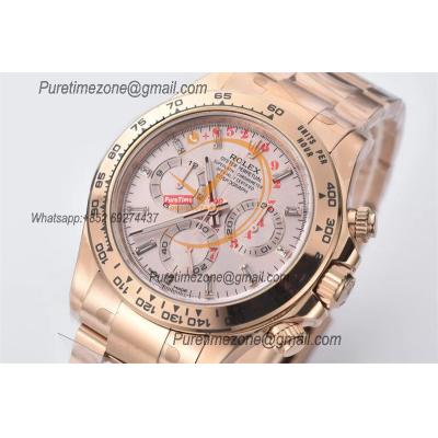 Daytona 116505 SA4130 Automatic Chronograph Mens Watch Best Edition CLEAN  V3 RG Champagne Diamonds Dial 904L SS Bracele