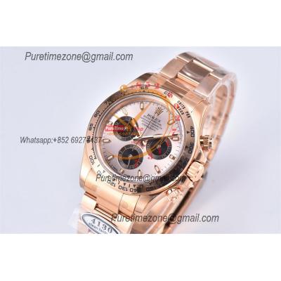 Daytona 116505 SA4130 Automatic Chronograph Mens Watch Best Edition CLEAN V3 RG Gold Dial 904L SS Bracelet CHS