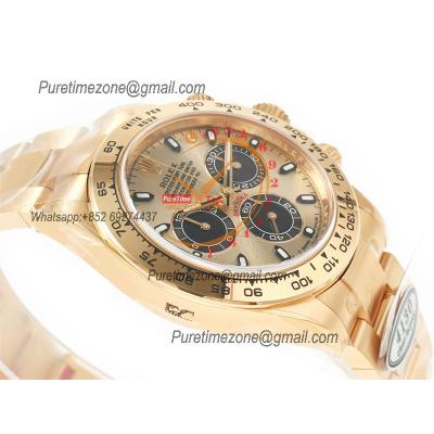 Daytona 116508 SA4130 Automatic Chronograph Mens Watch Best Edition CLEAN  V3 YG Champagne Dial 904L Steel Bracelet CHS