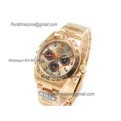 Daytona 116508 SA4130 Automatic Chronograph Mens Watch Best Edition CLEAN  V3 YG Champagne Dial 904L Steel Bracelet CHS