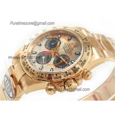 Daytona 116508 SA4130 Automatic Chronograph Mens Watch Best Edition CLEAN  V3 YG Champagne Dial 904L Steel Bracelet CHS