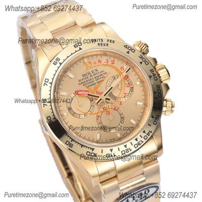 Daytona 116508 SA4130 Automatic Chronograph Mens Watch Best Edition CLEAN  V3 YG Champagne Dial 904L SS Bracelet CHS