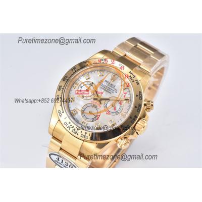 Daytona 116508 SA4130 Automatic Chronograph Mens Watch Best Edition CLEAN V3 YG MOP Dial 904L Steel Bracelet CHS