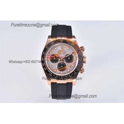 Daytona 116515 SA4130 Automatic Chronograph Mens Watch Best Edition CLEAN V3 RG Rose Gold Dial Black Oysterflex Rubber C