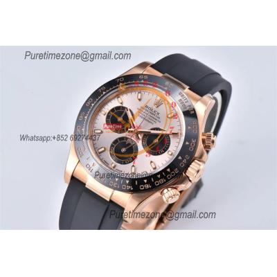 Daytona 116515 SA4130 Automatic Chronograph Mens Watch Best Edition CLEAN V3 RG Rose Gold Dial Black Oysterflex Rubber C