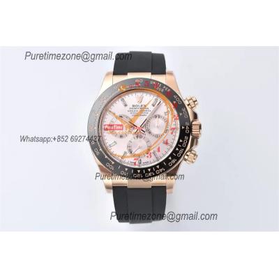 Daytona 116515 SA4130 Automatic Chronograph Mens Watch Best Edition CLEAN  V3 RG Gold Diamond Dial Oysterflex Rubber CHS