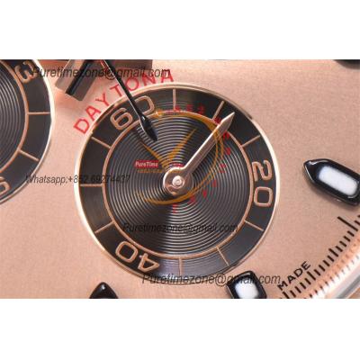 Daytona 116515 SA4130 Automatic Chronograph Mens Watch Best Edition CLEAN V3 RG Rose Gold Dial Black Oysterflex Rubber C