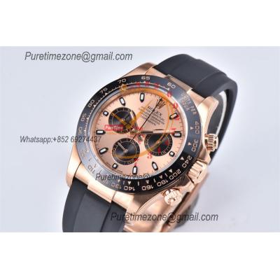 Daytona 116515 SA4130 Automatic Chronograph Mens Watch Best Edition CLEAN V3 RG Rose Gold Dial Black Oysterflex Rubber C