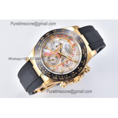 Daytona 116518 SA4130 Automatic Chronograph Mens Watch Best Edition CLEAN V3 YG MOP Diamonds Dial Oysterflex Rubber