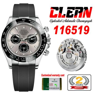 Daytona 116519 SA4130 Automatic Chronograph Mens Watch Best Edition CLEAN V3 SS Gray Dial Black Oysterflex Rubber