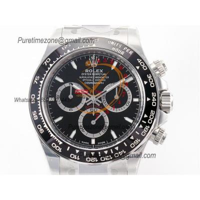 Daytona 126500 SH4131 Automatic Chronograph Mens Watch Best Edition CLEAN Black Dial 904L SS Bracelet CHS