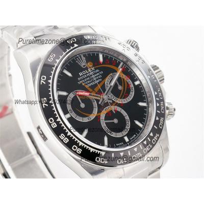 Daytona 126500 SH4131 Automatic Chronograph Mens Watch Best Edition CLEAN Black Dial 904L SS Bracelet CHS