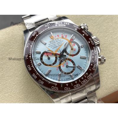 Daytona 126506 SH4131 Automatic Chronograph Mens Watch Best Edition CLEAN ICE Blue Crystral Dial 904L Stainless Steel Br