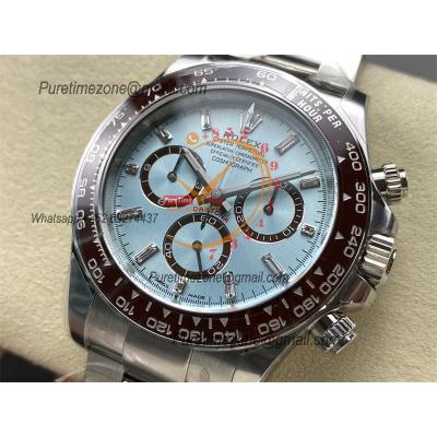 Daytona 126506 SH4131 Automatic Chronograph Mens Watch Best Edition CLEAN ICE Blue Crystral Dial 904L Stainless Steel Br